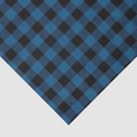 Blue Buffalo Check Tissuepapier (Detail)