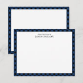 Blue Buffalo-controle op het bureau van elegante n Notitiekaartje (Voorkant / Achterkant)