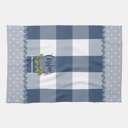 Blue Buffalo Controleert Holly Leaves en Berries C Theedoek (Horizontaal)