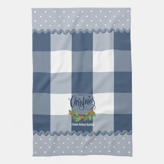 Blue Buffalo Controleert Holly Leaves en Berries C Theedoek (Verticaal)