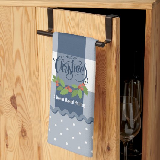 Blue Buffalo Controleert Holly Leaves en Berries C Theedoek (Derde Gevouwen)