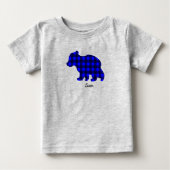 Blue Buffalo Plaid Baby Shirt (Voorkant)