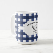 Blue Buffalo Plaid Boerderij Kipkoffie Mok (Voorkant links)