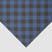 Blue Buffalo Plaid Checkered Tissuepapier (Detail)