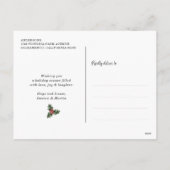 Blue Buffalo Plaid Married and Merry Passen getrou Feestdagenkaart (Achterkant)