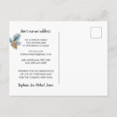 Blue Buffalo Plaid Vakantie Groeten van New Home Aankondigingskaart (Achterkant)