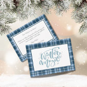Blue Buffalo Plaid Waterverf Gnome Feestdagenkaart