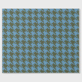 Blue Buffalo Plaid Wrapping Paper Cadeaupapier (Vlak)