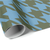 Blue Buffalo Plaid Wrapping Paper Cadeaupapier (Rol Hoek)