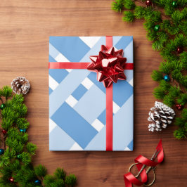 Blue Buffalo Plaid Wrapping Paper Cadeaupapier