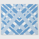 Blue Buffalo Plaid Wrapping Paper Cadeaupapier (Vlak)