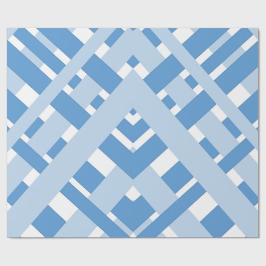 Blue Buffalo Plaid Wrapping Paper Cadeaupapier (Vlak)