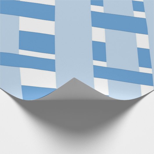 Blue Buffalo Plaid Wrapping Paper Cadeaupapier (Hoek)