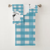Blue Buffalo Pond Boerderij Koe Bath Towel set Bad Handdoek (Insitu)