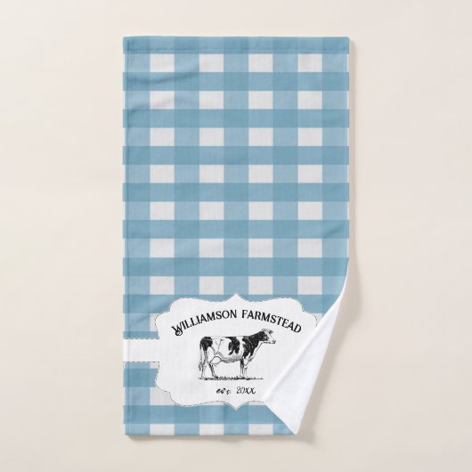 Blue Buffalo Pond Boerderij Koe Bath Towel set Bad Handdoek (Handdoek)