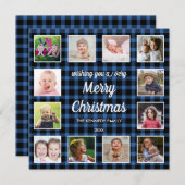 Blue Buffalo Pset 12 Photo Collage Kerstmis Feestdagenkaart (Voorkant / Achterkant)