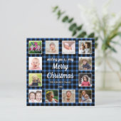 Blue Buffalo Pset 12 Photo Collage Kerstmis Feestdagenkaart (Staand voorkant)
