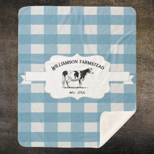 Blue Buffalo Pset Boerderij Koe Sherpa Blanket Deken
