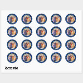 Blue Buffalo Pset Custom Photo Return Address Ronde Sticker (Vel)