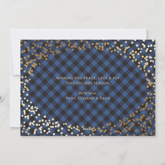 Blue Buffalo Pset Holly-fotokerstkaarten Feestdagenkaart (Achterkant)