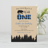 Blue Buffalo Pset Lumberjack 1st Birthday Kaart (Staand voorkant)