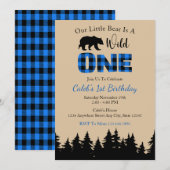Blue Buffalo Pset Lumberjack 1st Birthday Kaart (Voorkant / Achterkant)