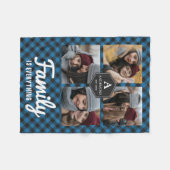 Blue Buffalo Pset Lumberjack Family Photo Collage Fleece Deken (Voorkant (Horizontaal))