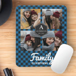 Blue Buffalo Pset Lumberjack Family Photo Collage Muismat<br><div class="desc">Upload uw favoriete foto's om uw eigen unieke persoonlijke foto-cadeau te maken.</div>