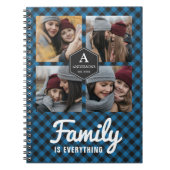 Blue Buffalo Pset Lumberjack Family Photo Collage Notitieboek (Voorkant)
