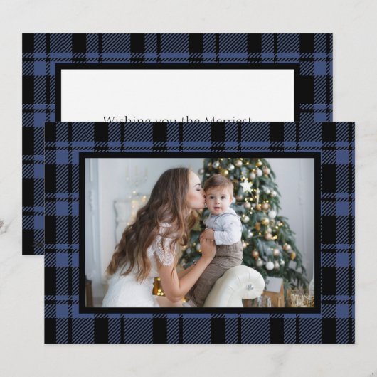 Blue Buffalo Pset met kerstfoto Kaart (Voorkant / Achterkant)