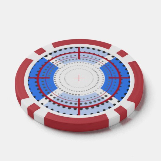Blue Bullseye Poker Chips (Enkel)