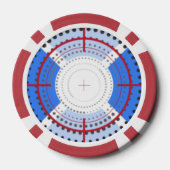Blue Bullseye Poker Chips (Achterkant)