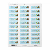 Blue Bumble Bee en Honey Beer Adresetiketten Etiket (Full Sheet)