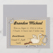 Blue Bundle of Joy Baby Aankondigingen (Voorkant / Achterkant)