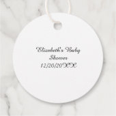 Blue Bunny Baby shower Bedankjes Labels (Achterkant)