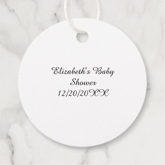 Blue Bunny Baby shower Bedankjes Labels (Achterkant)