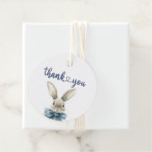 Blue Bunny Baby shower Bedankjes Labels (In situ)
