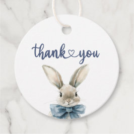 Blue Bunny Baby shower Bedankjes Labels