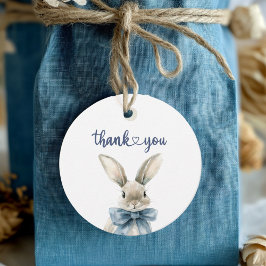 Blue Bunny Baby shower Bedankjes Labels