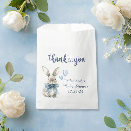 Blue Bunny Baby shower Bedankzakje