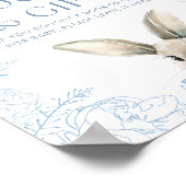Blue Bunny Baby shower Diaper Raffle Poster (Hoek)