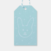 Blue Bunny Baby shower Favor Gift Labels Cadeaulabel (Achterkant)