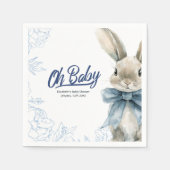 Blue Bunny Baby shower Servet (Voorkant)