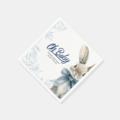 Blue Bunny Baby shower Servet (Hoek)