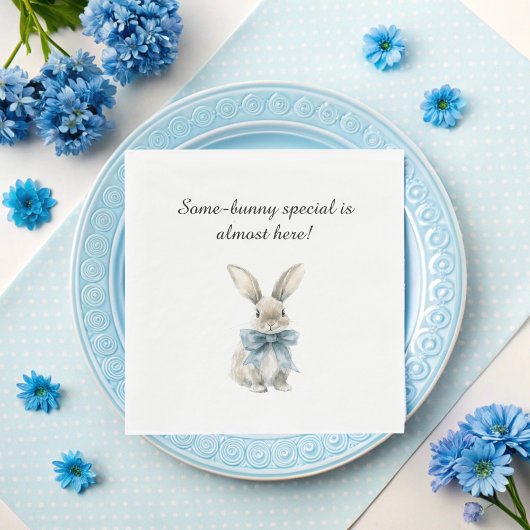 Blue Bunny Baby shower Servet