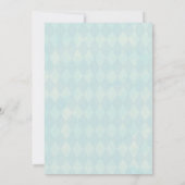 Blue Bunny Baby shower Word Scramble Game Kaart (Achterkant)