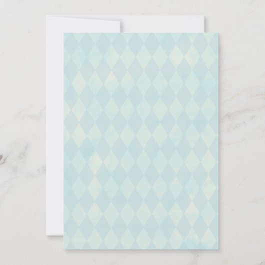 Blue Bunny Baby shower Word Scramble Game Kaart (Achterkant)