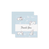 Blue Bunny bedankje Kaarten Notitiekaartje (Voorkant / Achterkant in situ)
