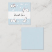 Blue Bunny bedankje Kaarten Notitiekaartje (Voorkant / Achterkant)