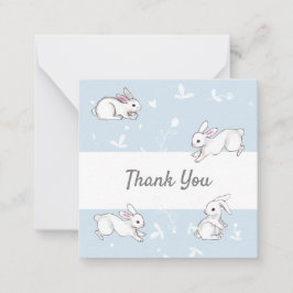 Blue Bunny bedankje Kaarten Notitiekaartje